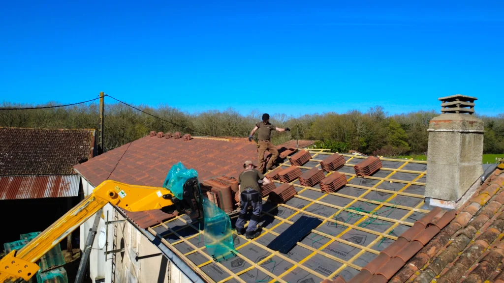 Changement grande toiture vue aérienne 3